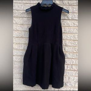 Anthropologie Ganni Pinnacle Dress Size M Black Sleeveless Textured Knit
